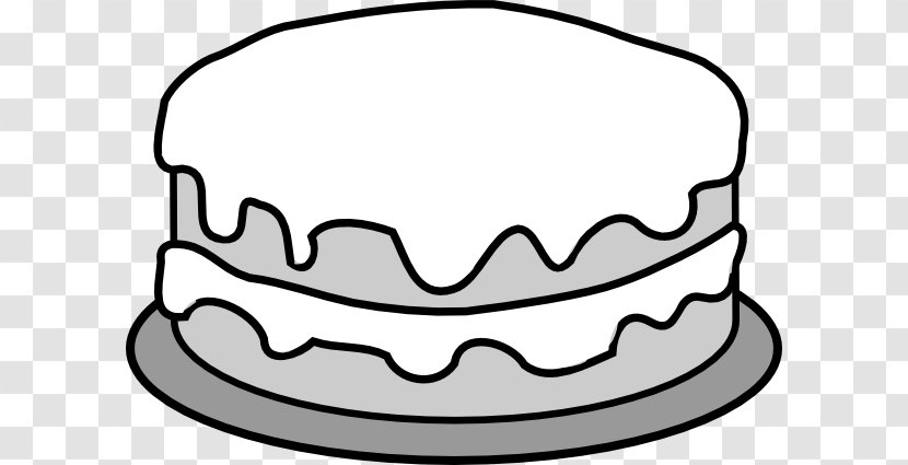 Birthday Cake Wedding Shortcake Coloring Book - White - Dessert Cliparts Black Transparent PNG