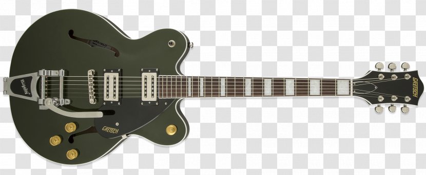Gretsch Bigsby Vibrato Tailpiece Electric Guitar Semi-acoustic - String Instrument - Gold Plate Transparent PNG