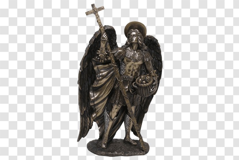 Michael Bronze Sculpture Gabriel Barachiel Archangel - Blessing - Angel Transparent PNG
