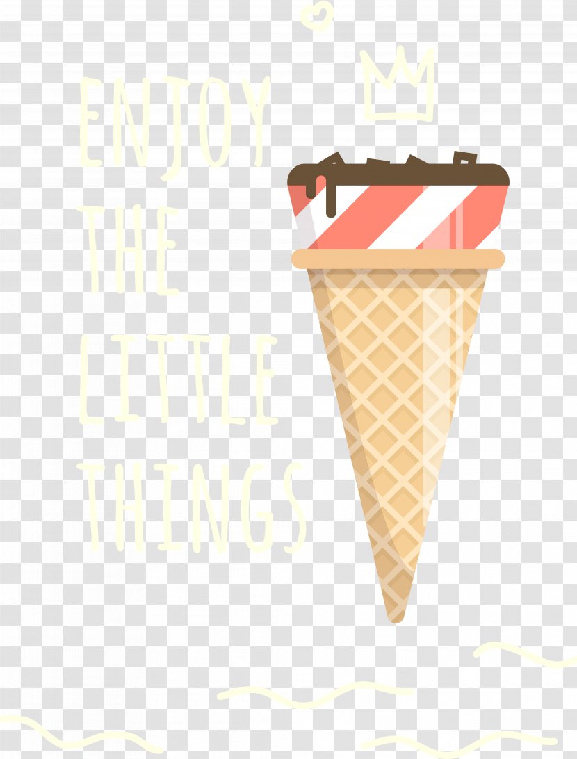Ice Cream Euclidean Vector Illustration - Dairy Product - Cones Library Transparent PNG