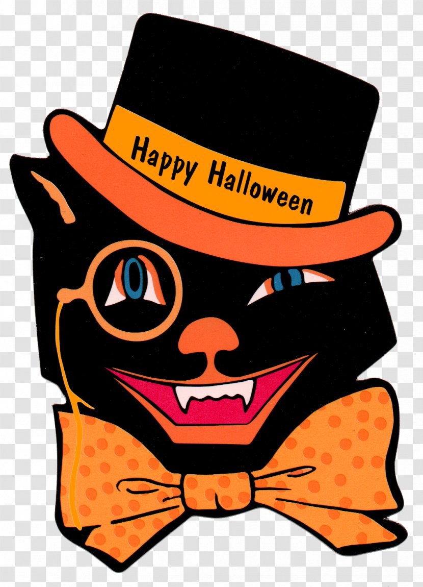 Black Cat Halloween Christmas Clip Art - Witch Transparent PNG
