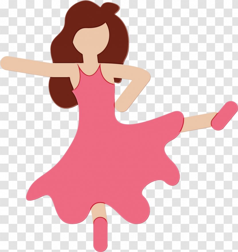 Dab Emoji - Face With Tears Of Joy - Ballet Dancer Magenta Transparent PNG