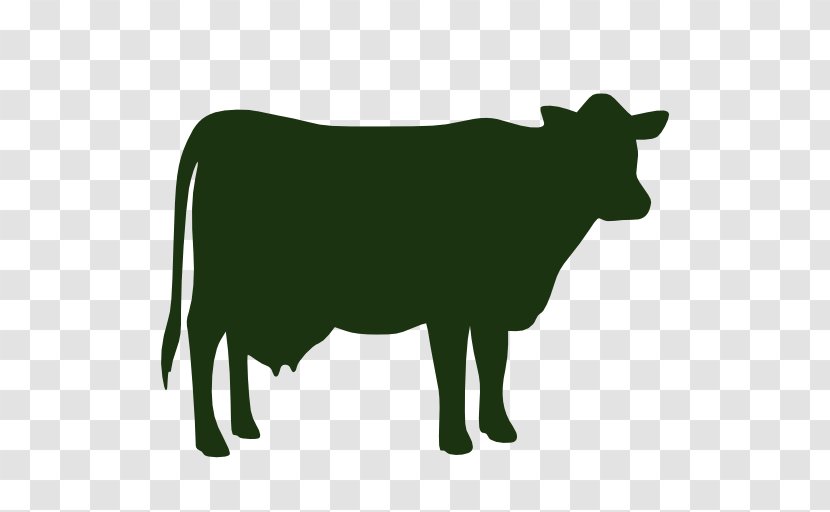 Jersey Cattle Beef Holstein Friesian Highland Angus - Silhouette Transparent PNG