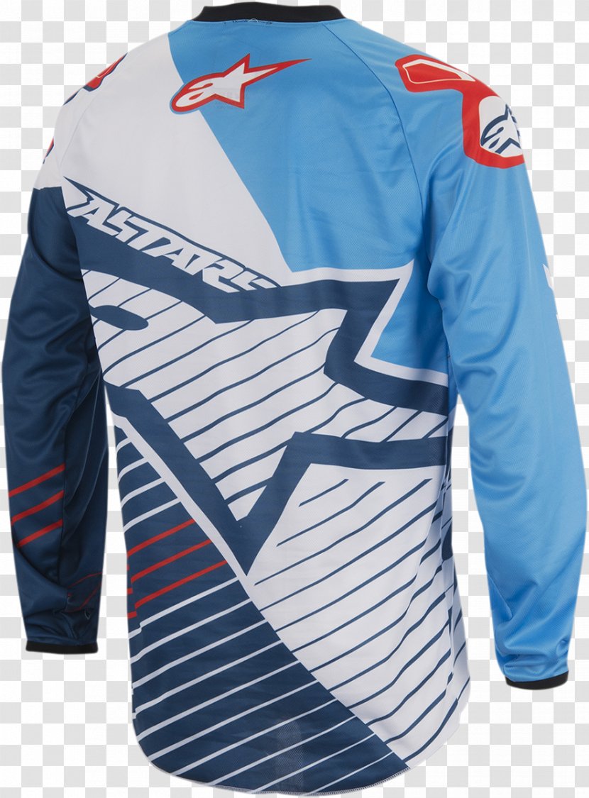 T-shirt Alpinestars Jersey Motorcycle Motocross - Blue Transparent PNG