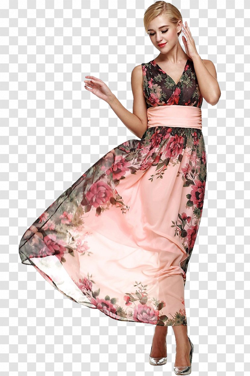 Dress Evening Gown Prom Formal Wear - Flower Transparent PNG