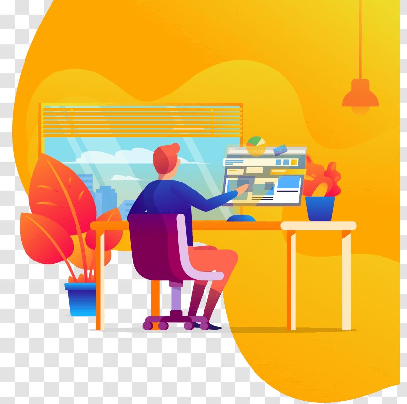 Digital Marketing Background - Web Development - Yellow Developer Transparent PNG