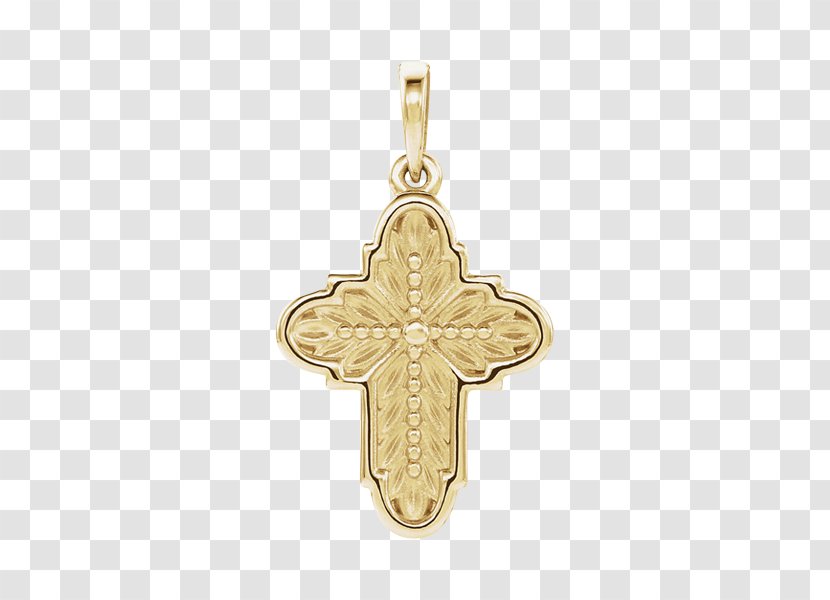 Charms & Pendants Jewellery Necklace Cross Earring - Gold Leaf Transparent PNG