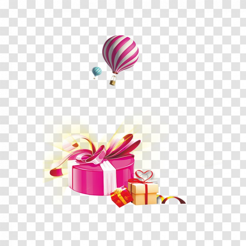 Gift Hot Air Balloon Box Transparent PNG