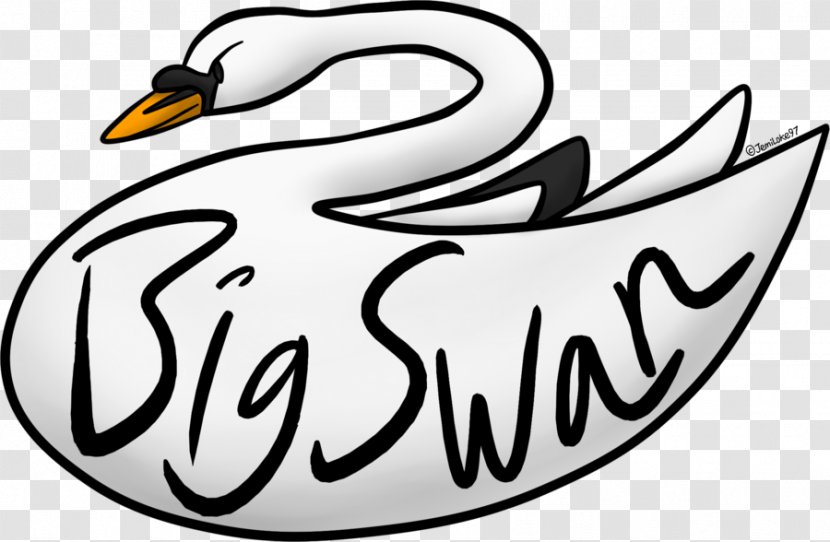 Duck Cygnini Line Art Cartoon Clip - Ducks Geese And Swans Transparent PNG