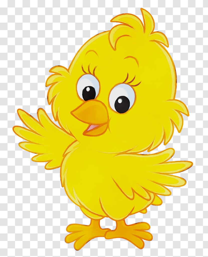 Cartoon Yellow Beak Bird Transparent PNG