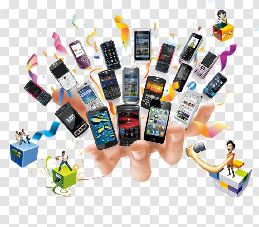 Mobile Phone Smartphone Advertising Poster - Telecommunication Transparent PNG