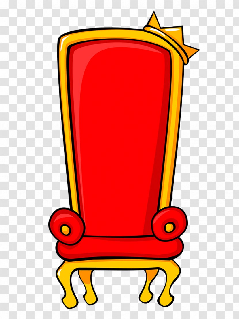 Throne Royalty-free Stock Photography Clip Art - Yellow - Hand-painted Cartoon Picture Emperor Seat Transparent PNG