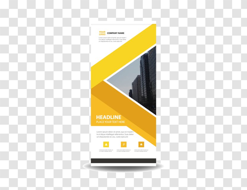 Template Graphic Design Graphics Yellow - Multimedia - Roll Up Banners Transparent PNG