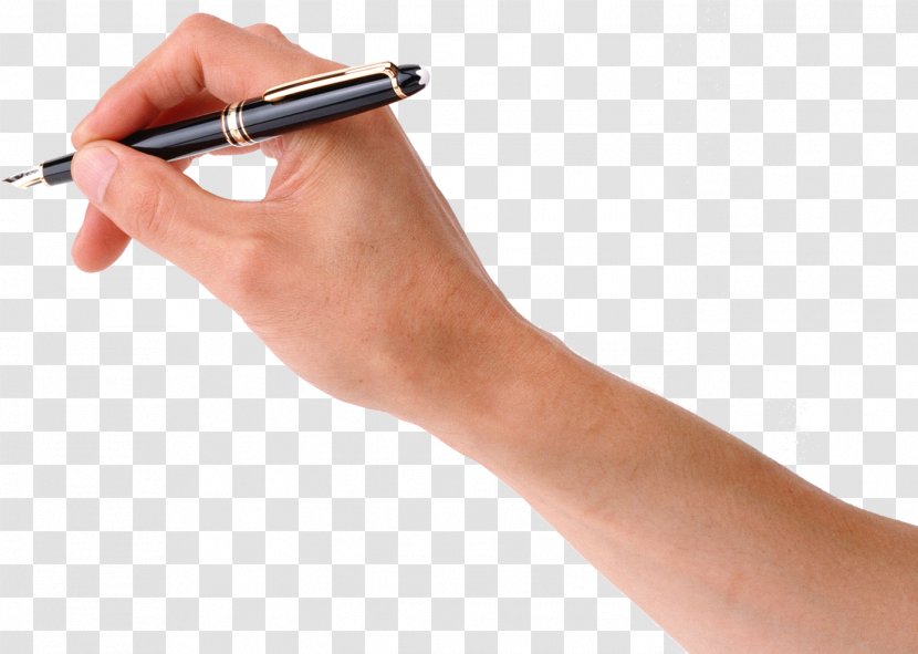 Pen Handwriting Clip Art - Office Supplies - In Hand Image Transparent PNG