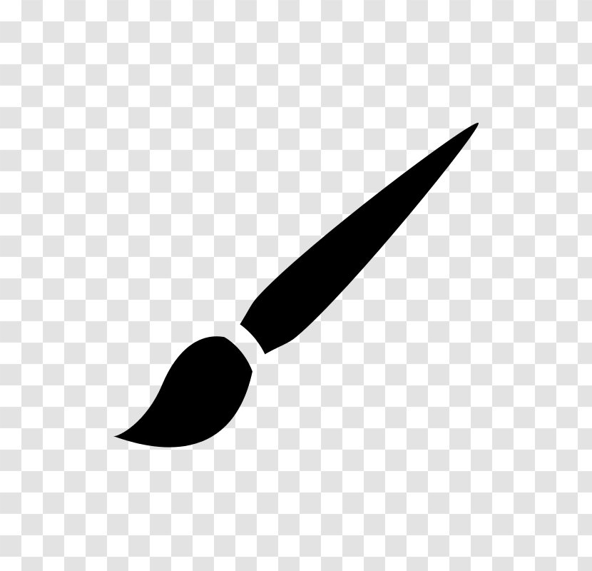 Paintbrush Painting Drawing - Monochrome Photography - Makeup Material Transparent PNG