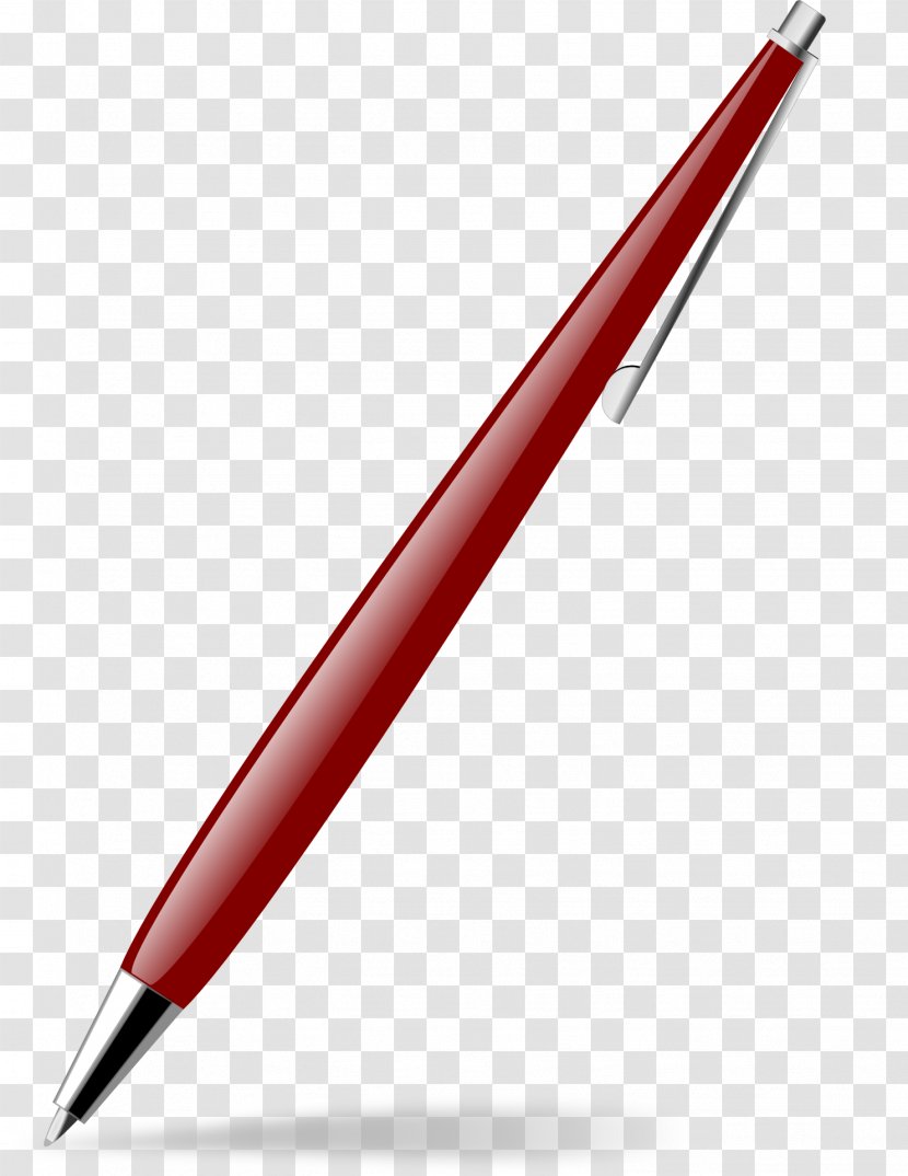Ballpoint Pen Rollerball Fountain Writing Implement - Colored Pencil - Red Transparent PNG