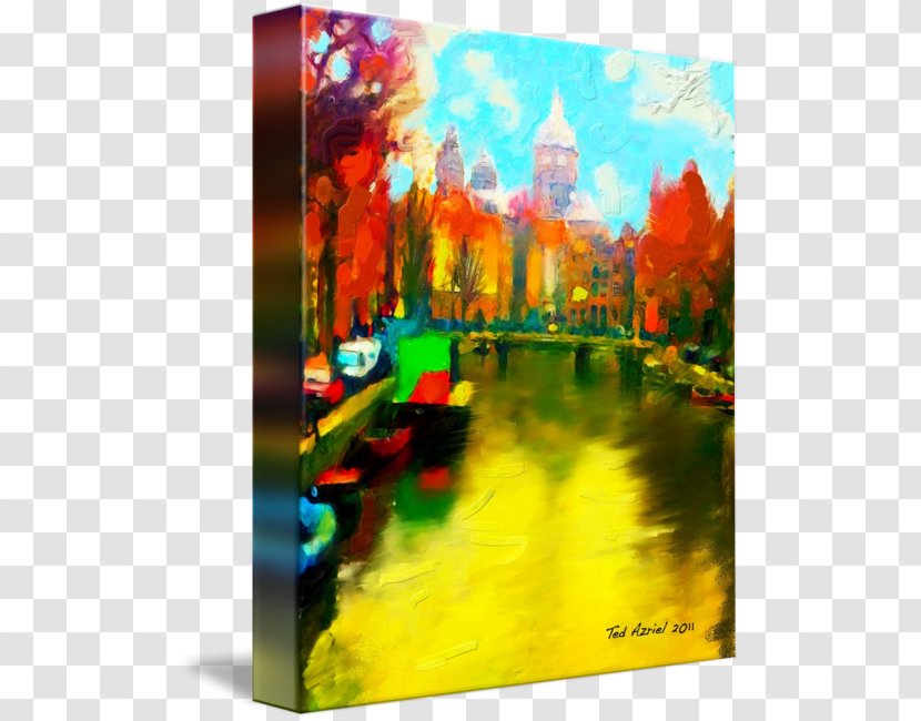 Oil Painting Canals Of Amsterdam Art - Fine - Digital Watercolor Transparent PNG