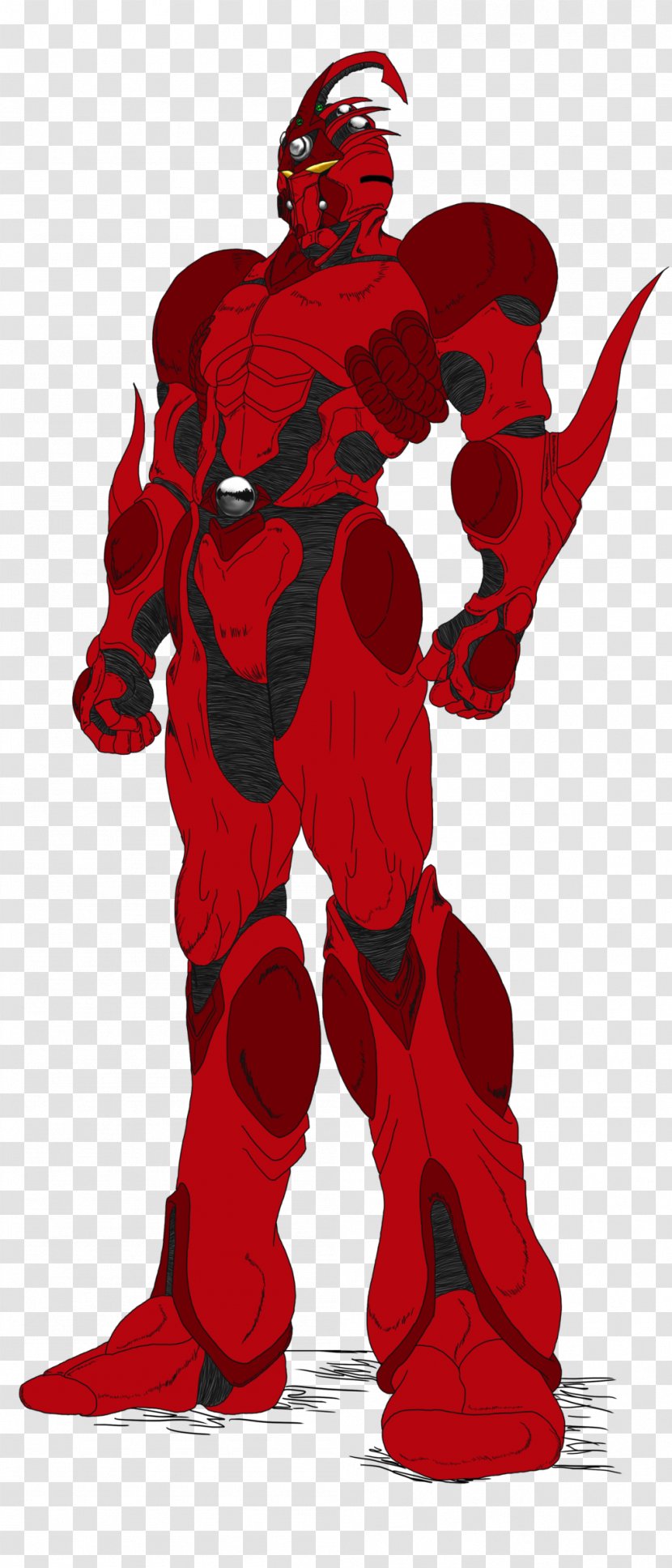 Superhero Bio Booster Armor Guyver Fan Art Crimson - Watercolor - Guuver Transparent PNG