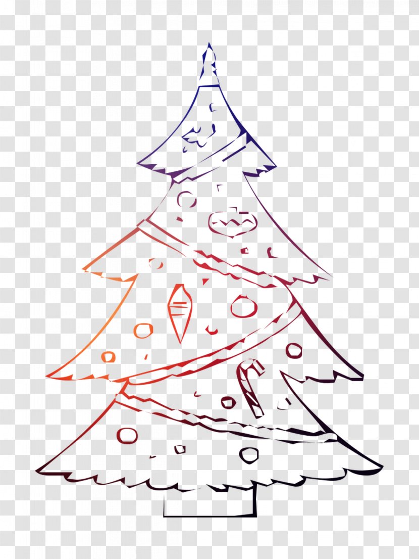 Christmas Tree Day Ornament Spruce - Decoration - Line Art Transparent PNG