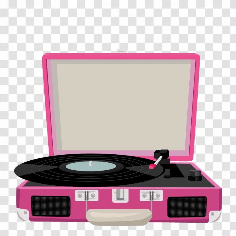Phonograph Record - Heart - Vector Pink Suitcase Transparent PNG