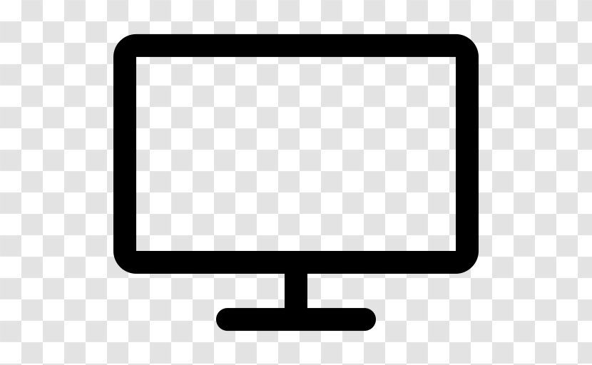 Cartoon Computer - Screen - Rectangle Television Set Transparent PNG