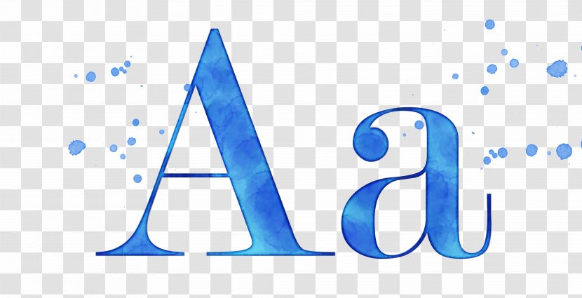 Typography Sort Open-source Unicode Typefaces Font - Blue - Elegant Watercolor Transparent PNG