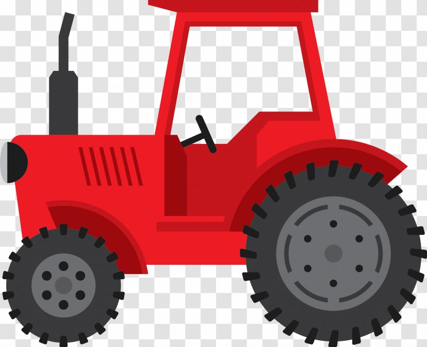 Vector Graphics Tractor Clip Art Illustration Drawing - Automotive Wheel System Transparent PNG