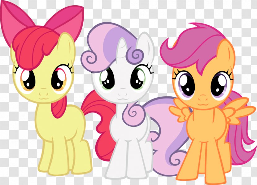 Sweetie Belle Apple Bloom Pony Applejack Fluttershy - Watercolor - Cutie Mark Crusaders Transparent PNG