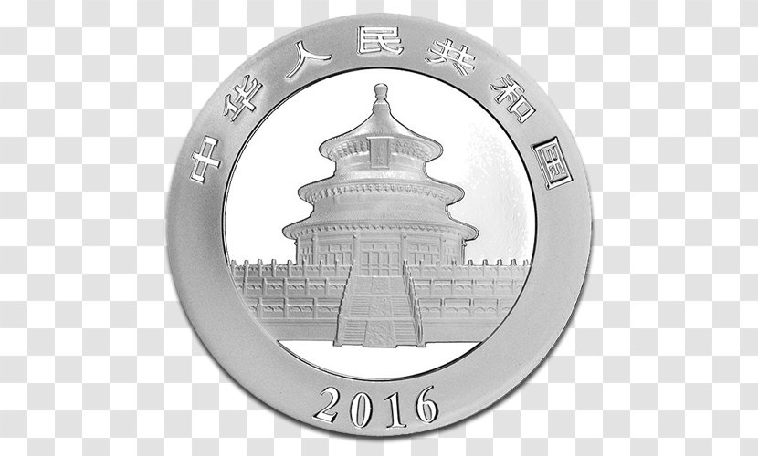 Giant Panda Chinese Silver Gold Bullion Coin - Proof Coinage Transparent PNG