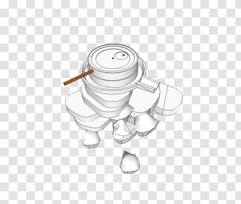 Cartoon - White Stone Piled Material Transparent PNG