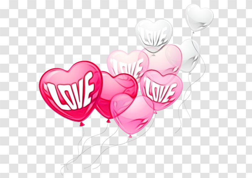 Valentine's Day - Pink - Balloon Valentines Transparent PNG