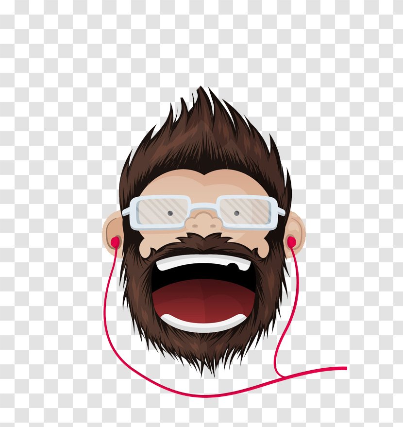 Cartoon Beard Icon - Facial Expression - Uncle Transparent PNG
