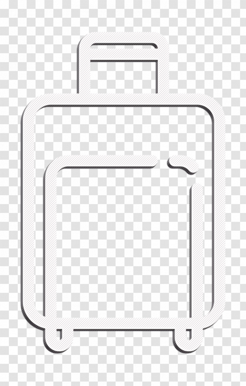 Suitcase Icon Linear Detailed Travel Elements Icon Case Icon Transparent PNG
