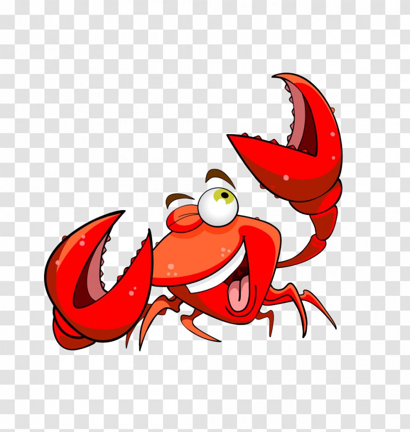 Crab Seafood Clip Art - Fictional Character - Cartoon Lobster Transparent PNG