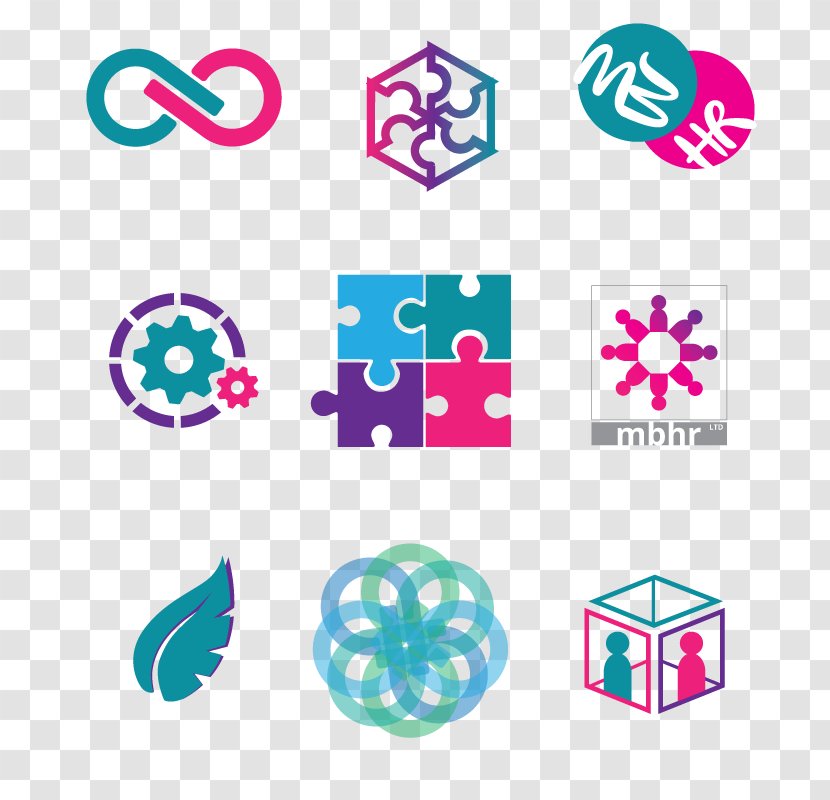 Logo Business Human Resources Font - Brand - Initials Transparent PNG