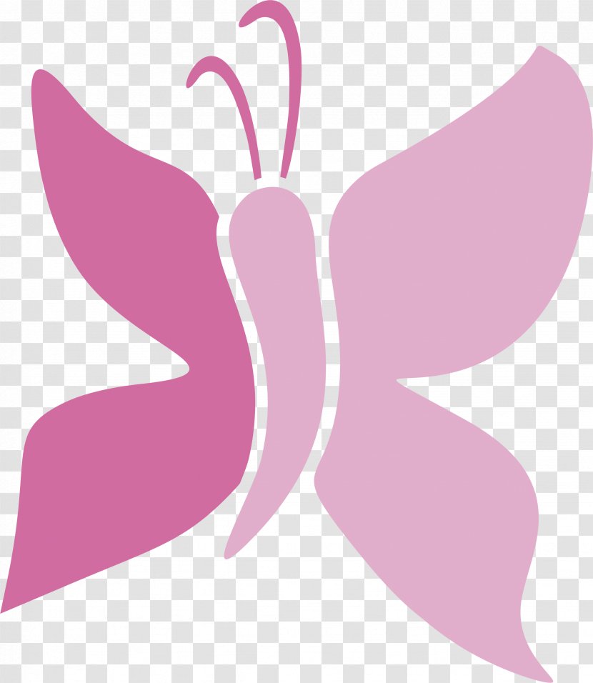 Clip Art - Silhouette - Pink Butterfly Beauty Center Transparent PNG