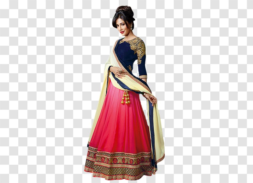 Gagra Choli Lehenga Georgette Clothing - Flower - Dress Transparent PNG