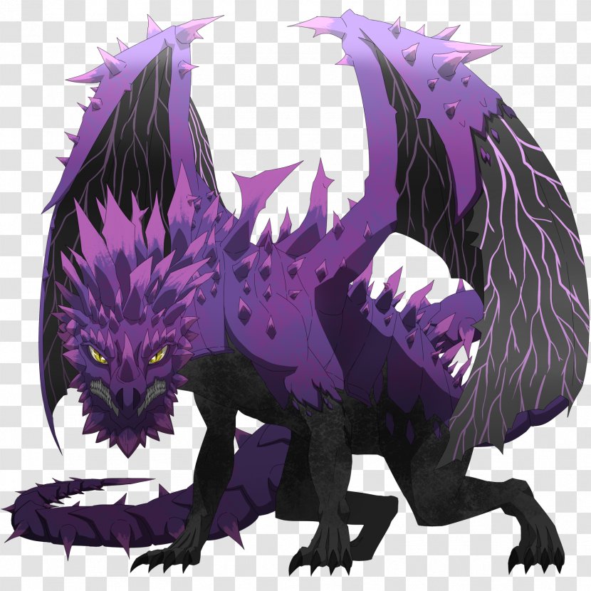 Dragon Carnivora Cartoon Purple - Mythical Creature Transparent PNG