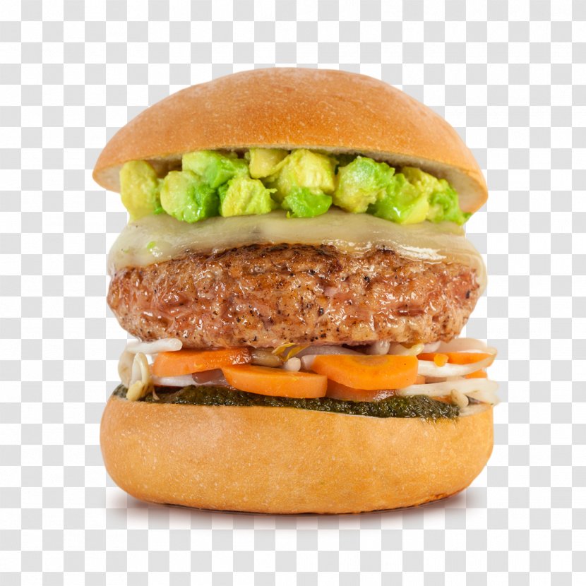 Hamburger Cheeseburger Fast Food Vegetarian Cuisine Slider - Burger And Sandwich Transparent PNG