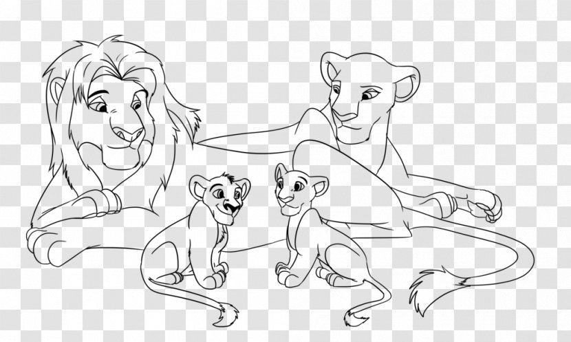 Lion Line Art Zira Drawing Sketch - Dog Transparent PNG