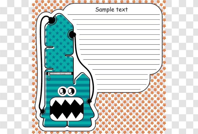 Cartoon Monster Download Illustration - Green - Cute Tag Transparent PNG
