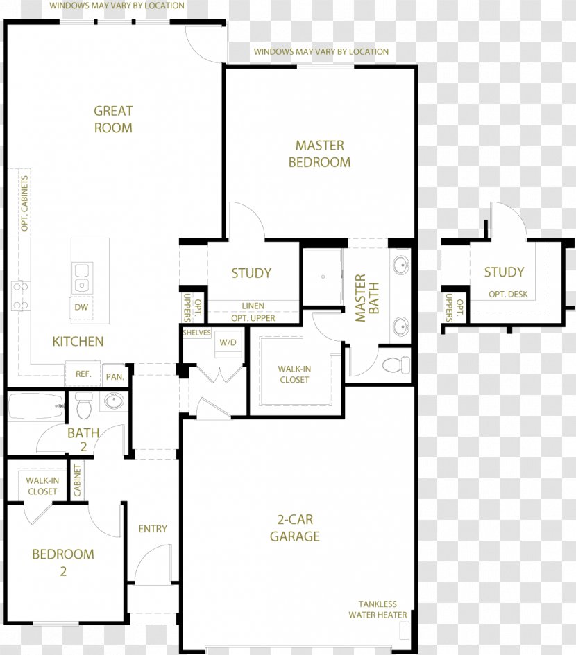 Floor Plan House - Garage - Modern Kitchen Room Transparent PNG