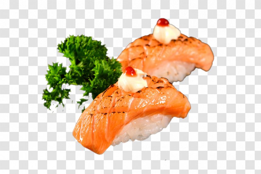 Sushi Japanese Cuisine Sashimi - Salmon - Delicious Transparent PNG