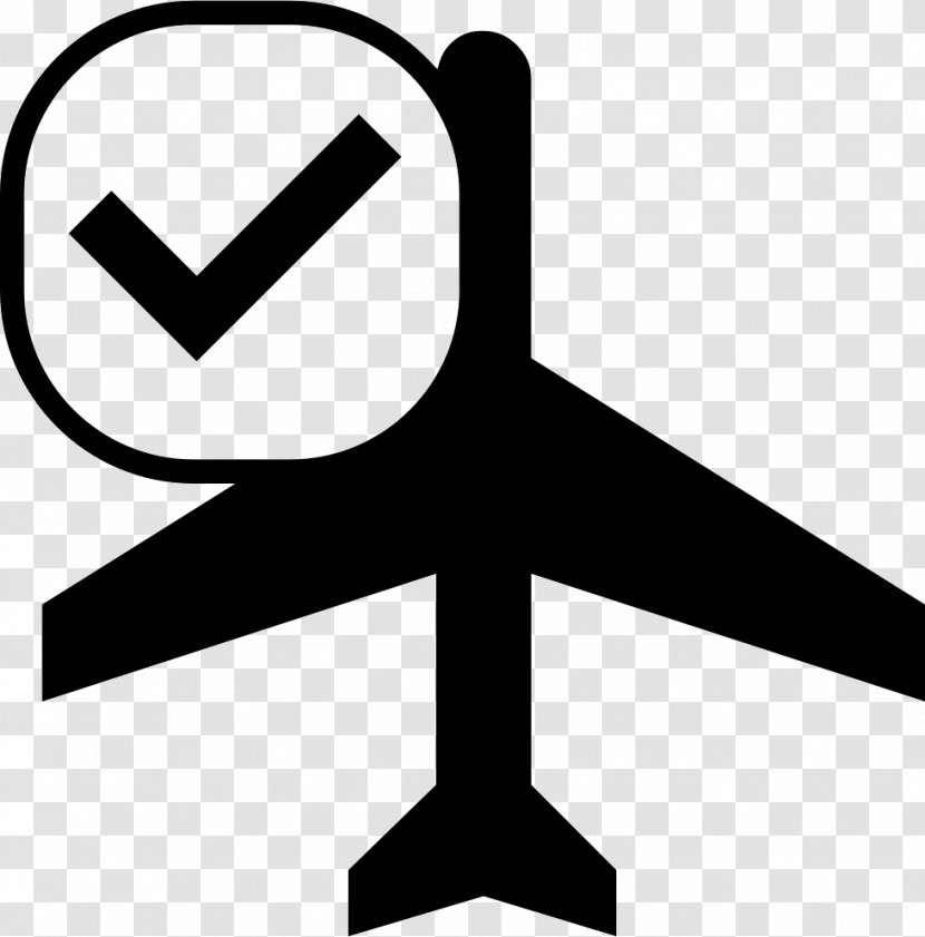 Airplane Check Mark Clip Art - Airport Checkin Transparent PNG