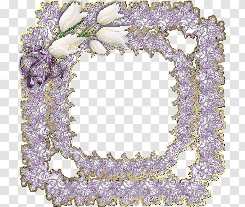 Floral Design Picture Frames Body Jewellery - Violet Transparent PNG