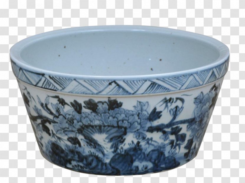 Blue And White Pottery Bowl Ceramic Glass Porcelain - Red Transparent PNG