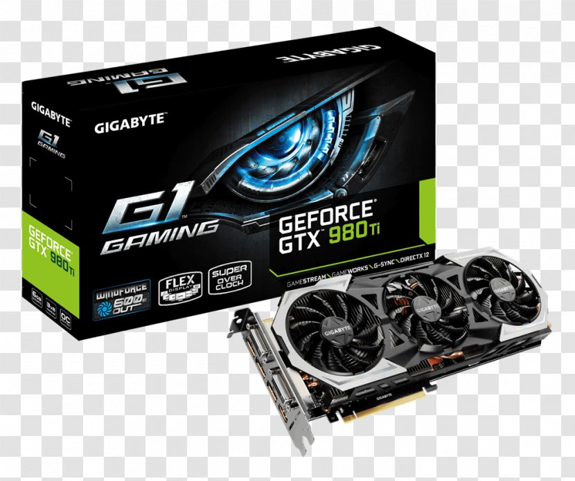 Graphics Cards & Video Adapters NVIDIA GeForce GTX 980 Ti Gigabyte Technology GDDR5 SDRAM - Computer Cooling Transparent PNG