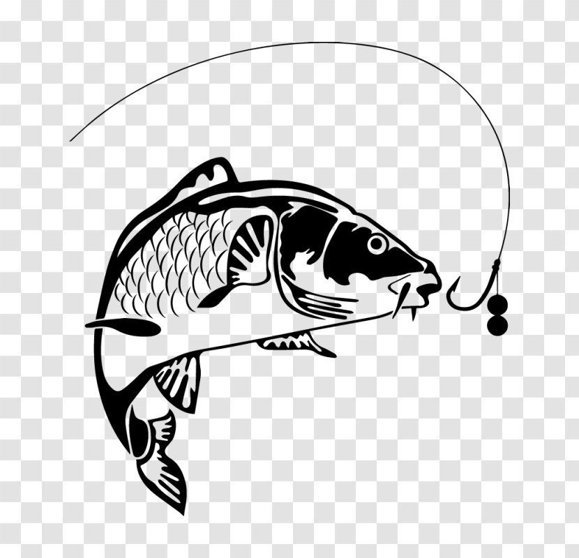 Carp Fishing Common - Monochrome - Fish Transparent PNG