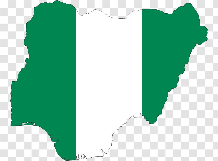 Flag Of Nigeria Map Image - Wikimedia Commons - Storke Outline Transparent PNG