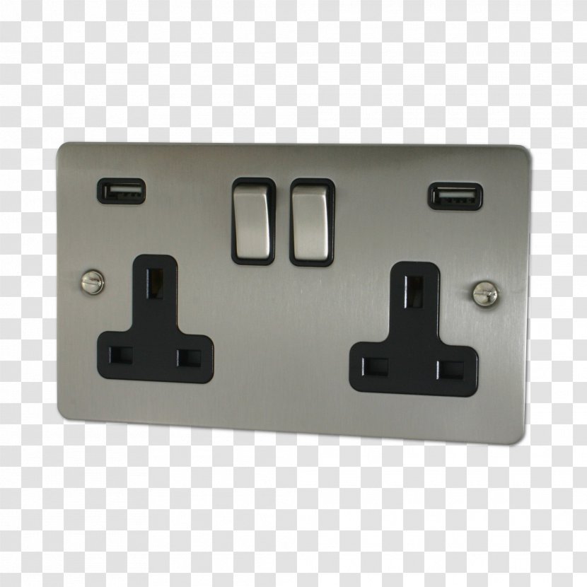 AC Power Plugs And Sockets Brushed Metal Electrical Switches USB Dimmer - Network Socket Transparent PNG
